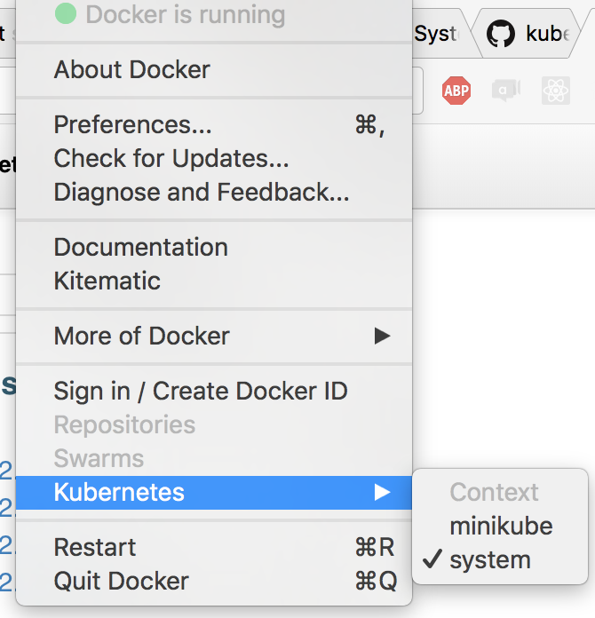 Docker for mac with kubernetes